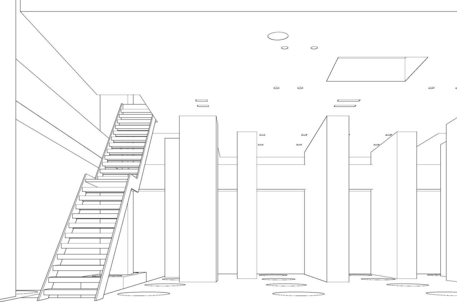 3D illustration of industrial building vector