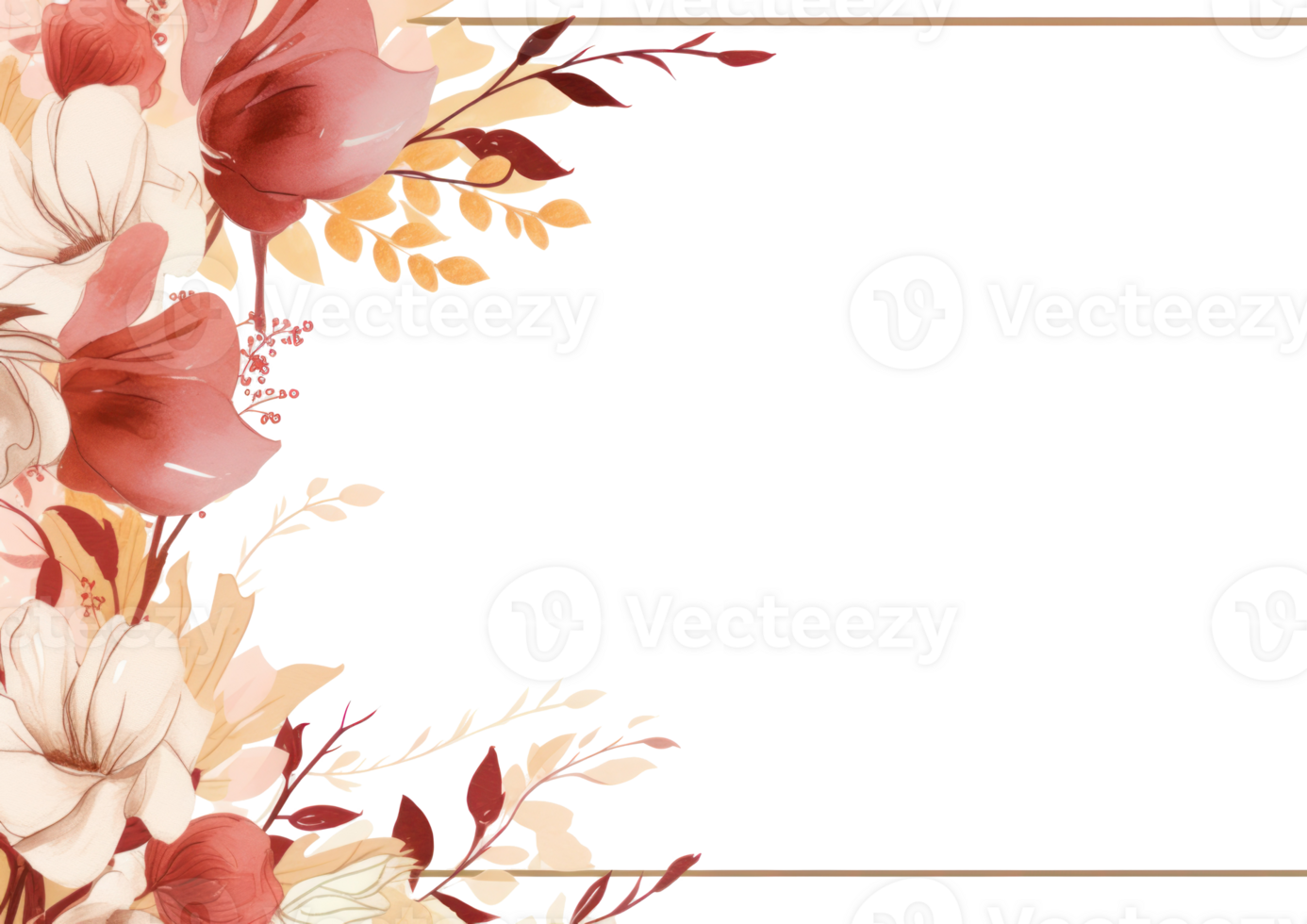 Watercolor floral background png
