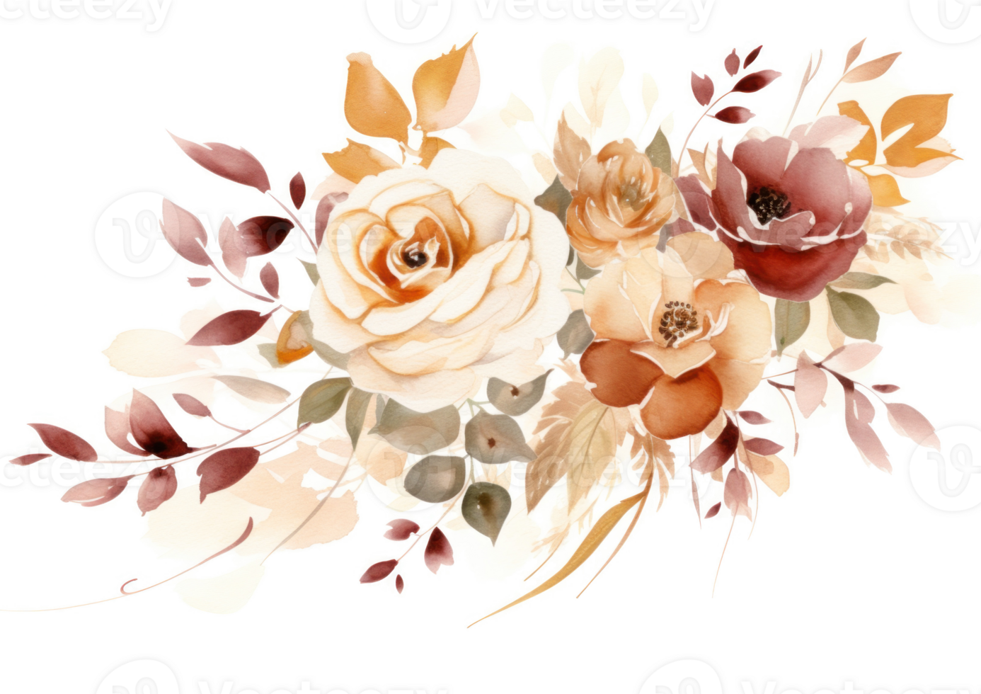 Watercolor floral background png