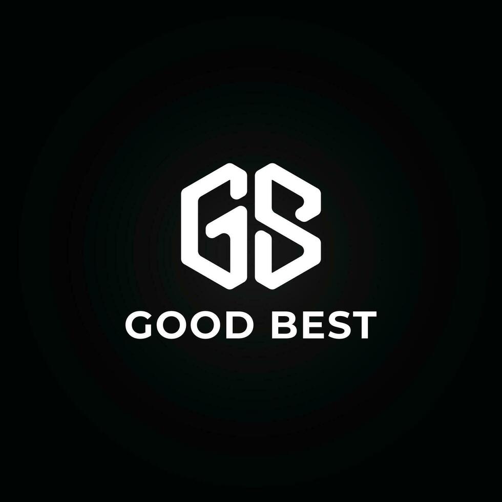 Abstract letter GB and BG logo design vector template in white color isolated on black background. Letter GB or BG in white color isolated in black background applied for Business and technology logo