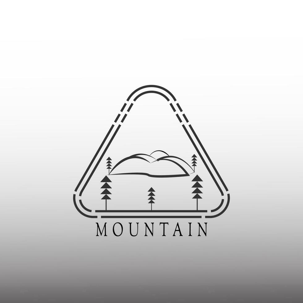 montaña vector ilustración en negro y blanco antecedentes