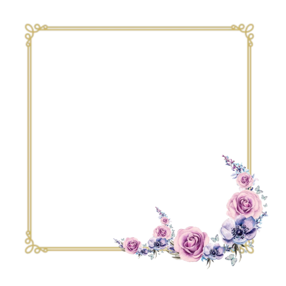 Simple Frame Border PNG transparent background