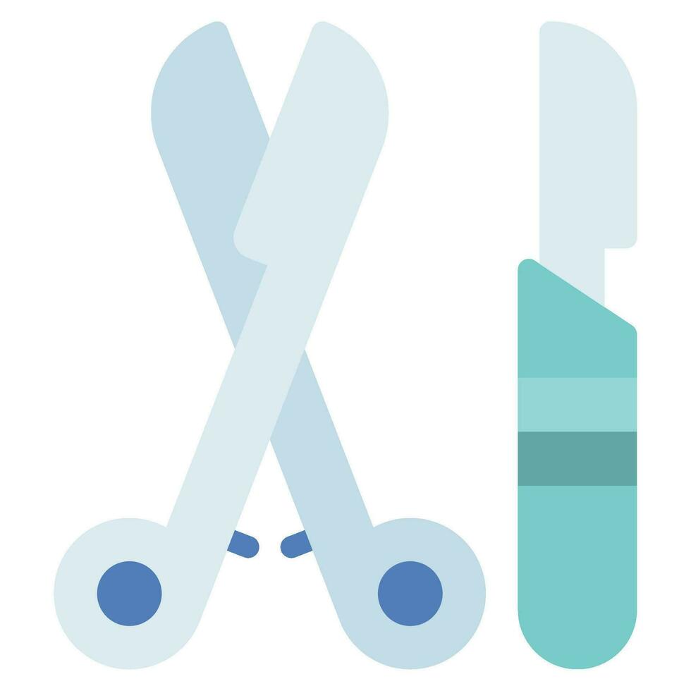 Scalpel and Forceps Icon illustration, for web, app, infographic, etc vector