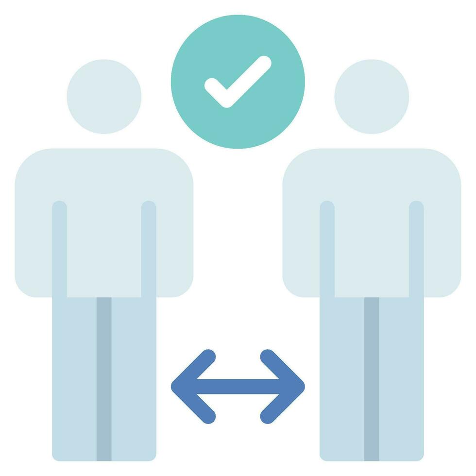 Safe Distancing icon Illustration vector