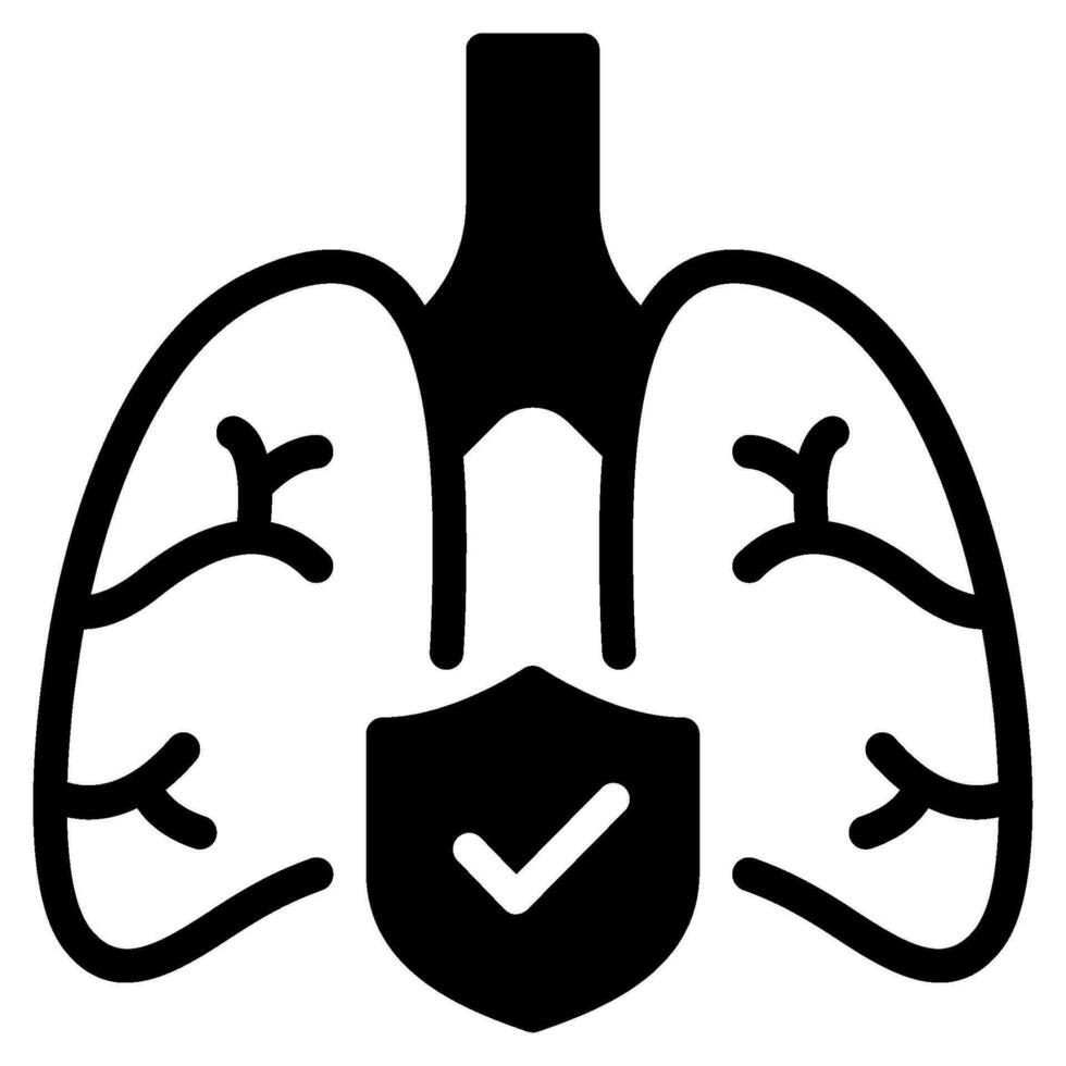 respiratorio salud icono ilustración vector