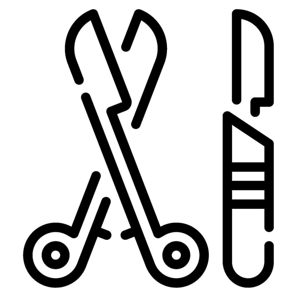 Scalpel and Forceps Icon illustration, for web, app, infographic, etc vector