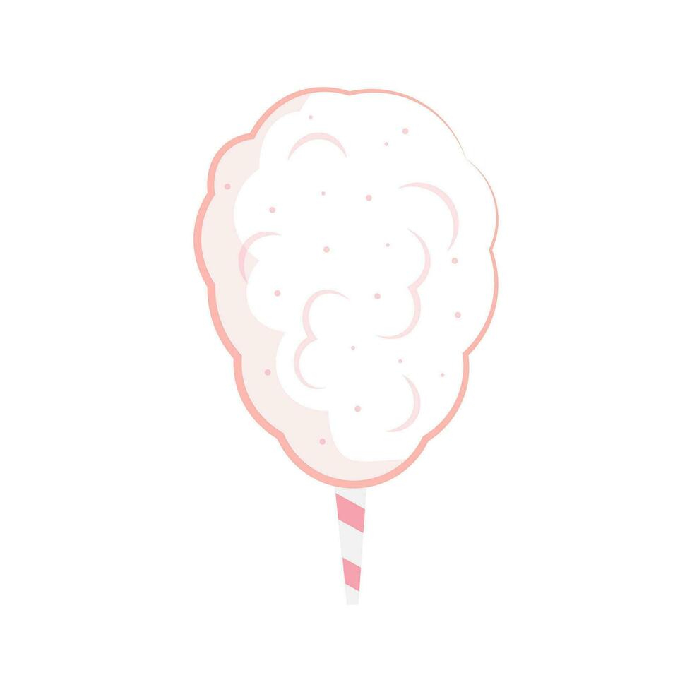 rosado algodón caramelo sencillo línea Arte ilustración logo vector