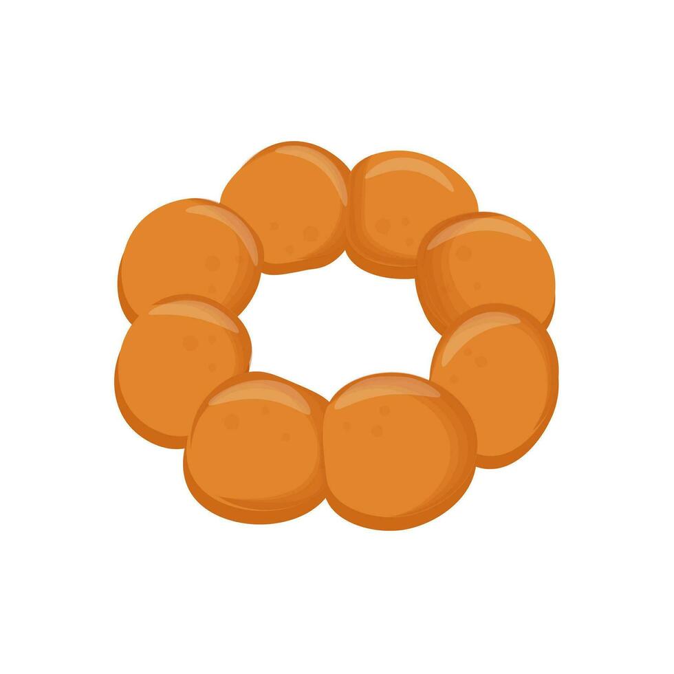 caramelo mochi rosquilla ilustración logo vector