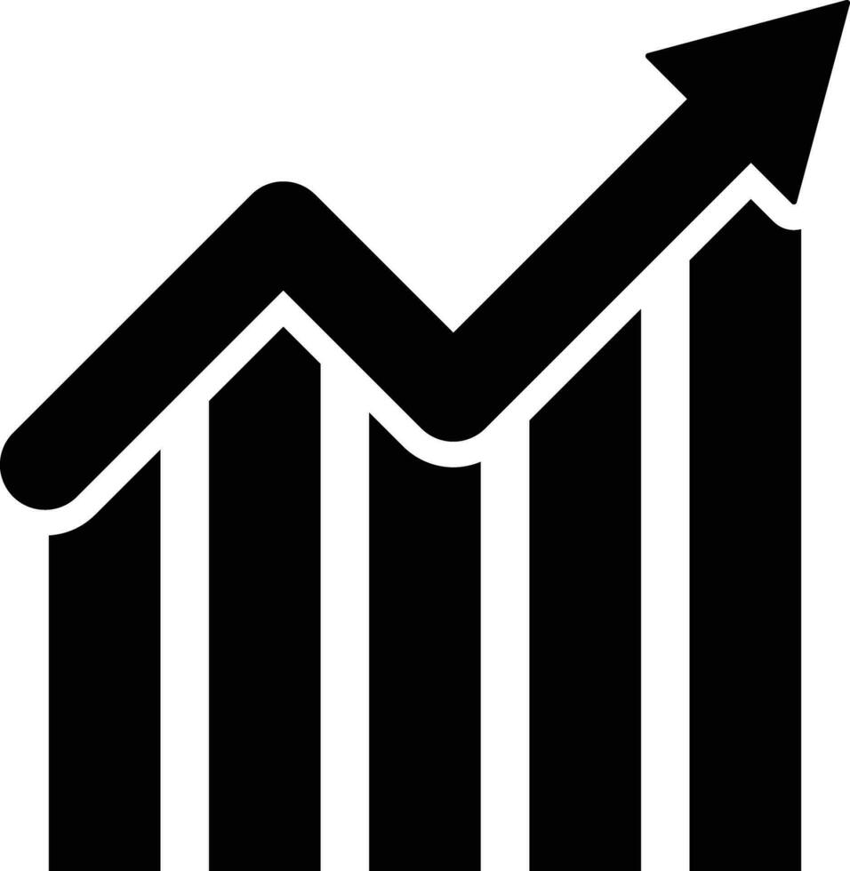 Growing graph icon vector in trendy style isolated on white background