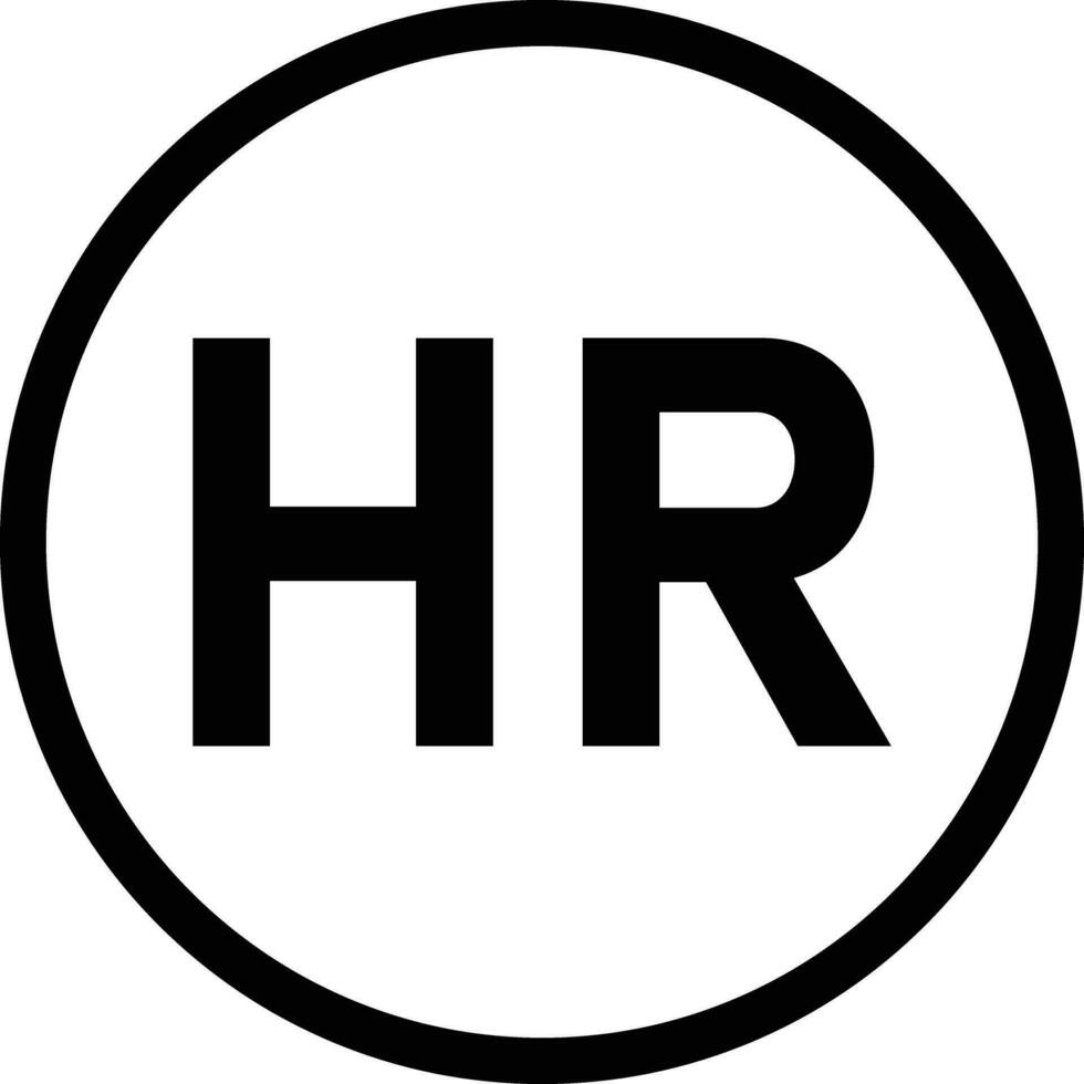 Hr icon circle vector isolated on white background . Human resources icon