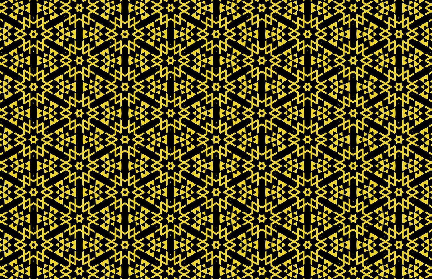 Yellow color islamic fabric pattern vector