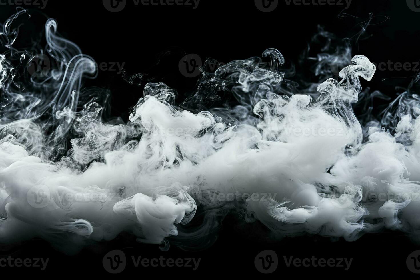 Vertical video showcasing white smoke clouds floating against a black backdrop with space for text photo