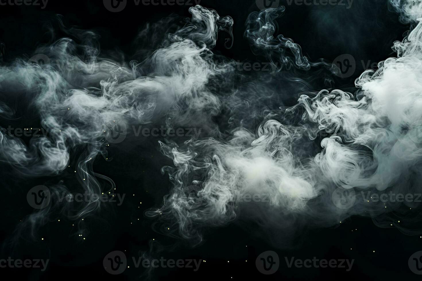 Vertical video showcasing white smoke clouds floating against a black backdrop with space for text photo