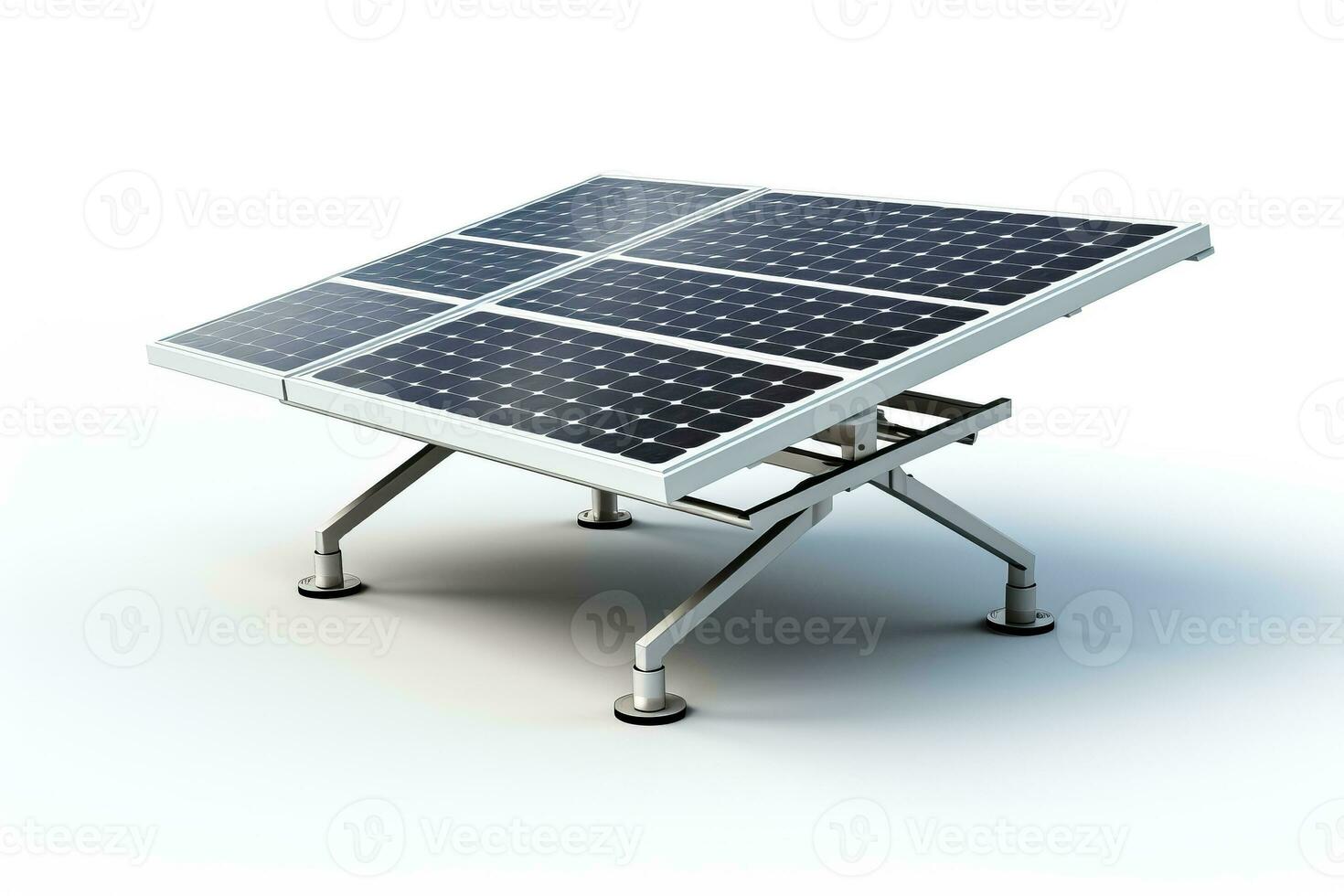 Digital illustration of solar panels on a white background photo