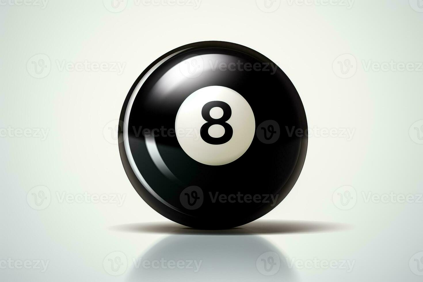 Illustration of billiards eight ball isolated on white background in EPS 10 format photo