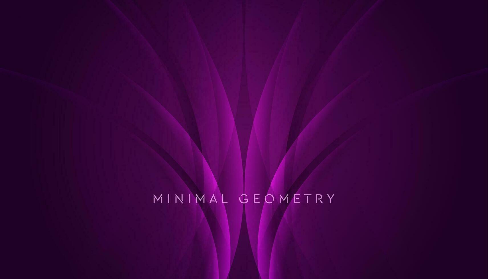 Dark violet shiny glossy flowing waves abstract background vector