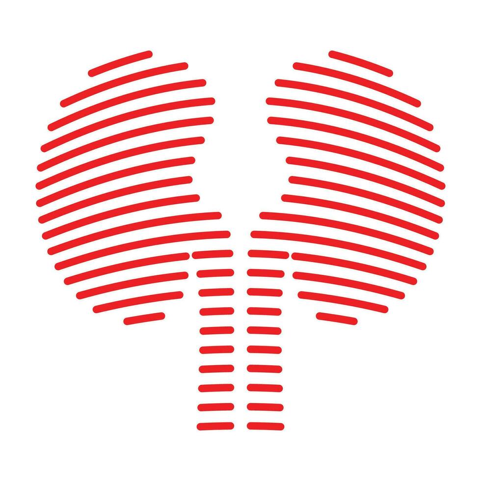 Line shape kidney logo vector