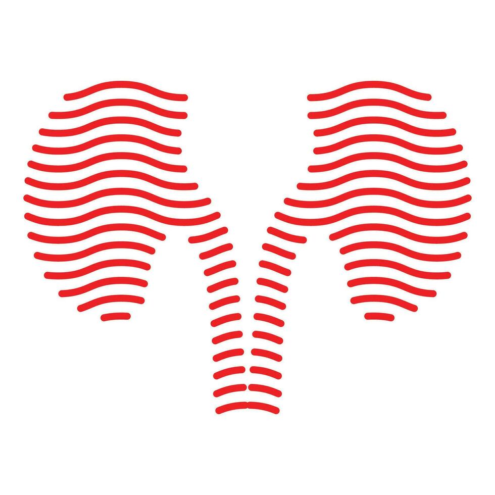 Line shape kidney logo vector