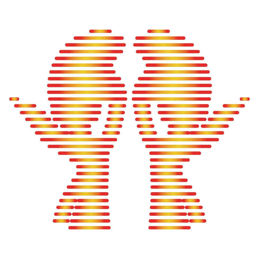 Line shape kidney logo vector