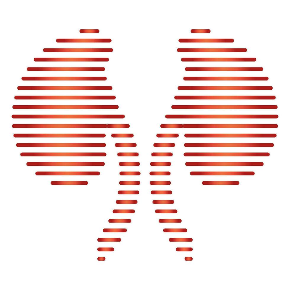 Line shape kidney logo vector