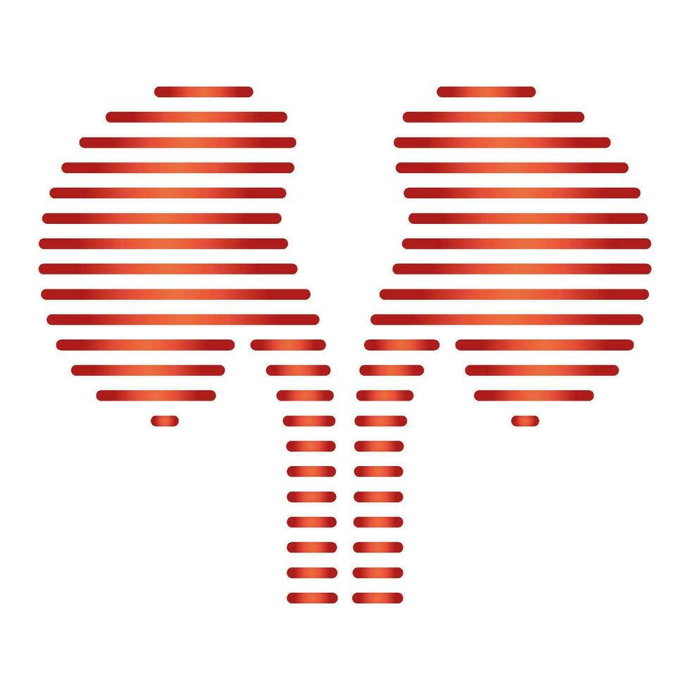 Line shape kidney logo vector