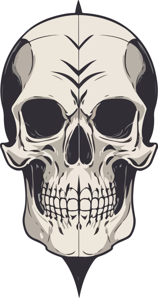 Skull Face Clip Art AI Generative png