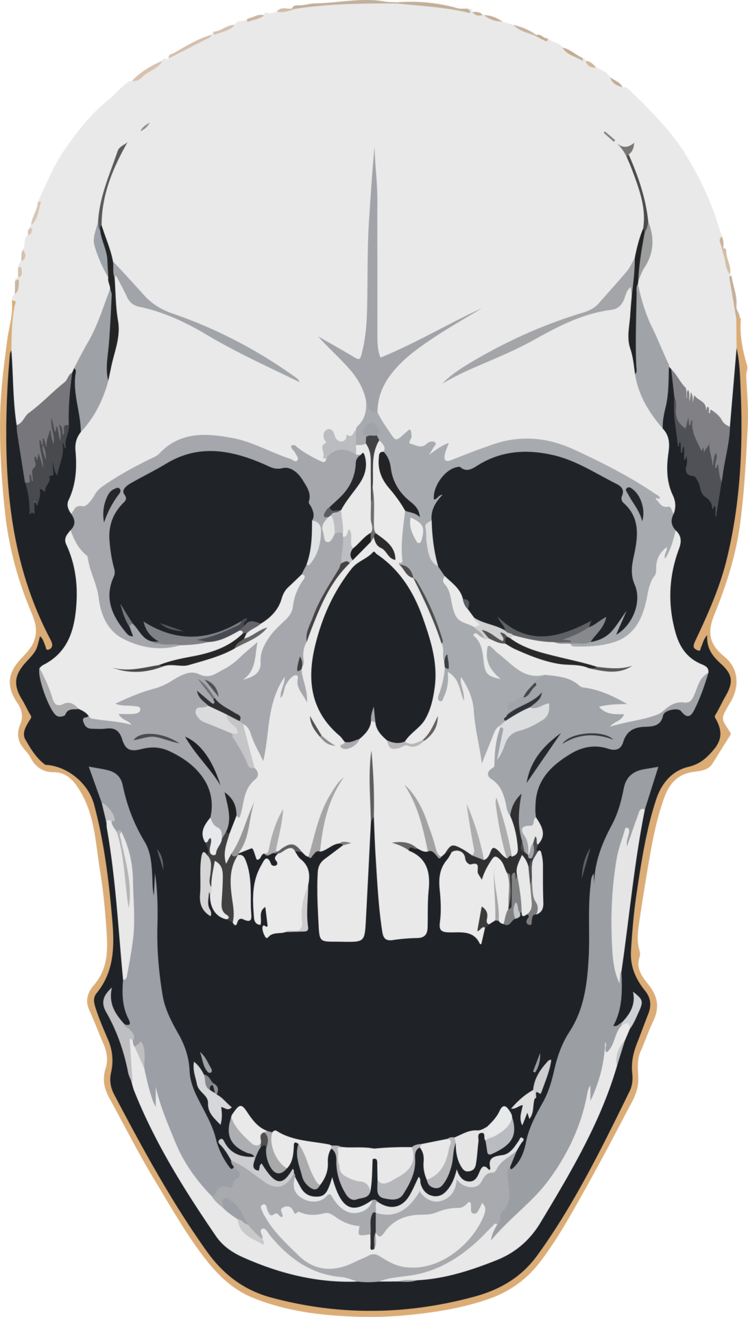 SKull Face Clip Art PNG Free AI Generative 28560882 PNG