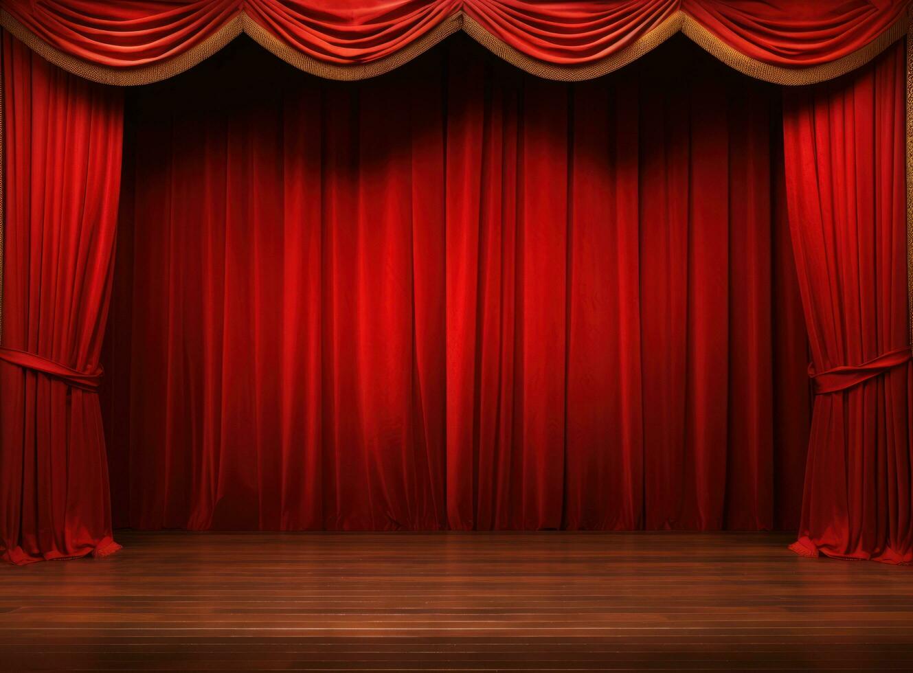 A red curtains in theatre photo