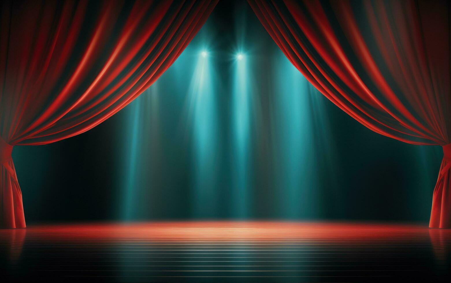A red curtains in theatre photo