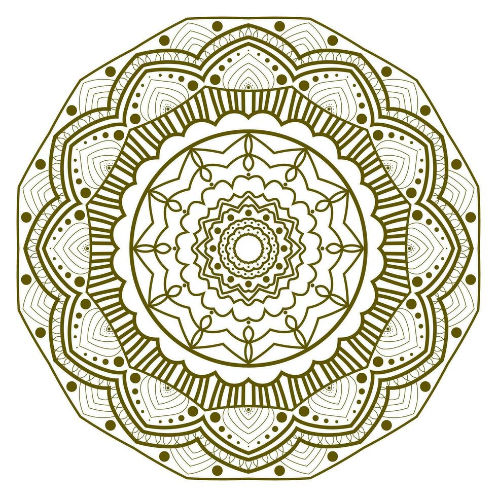 Mandala vector simple monochrome abstract round openwork shape