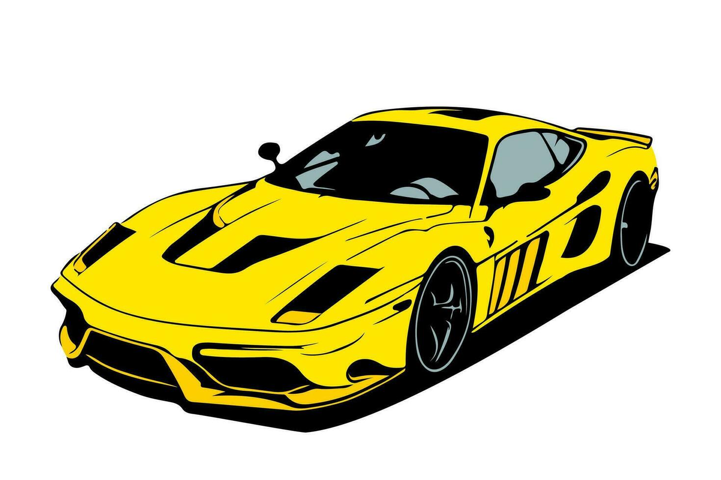 deporte coche vector ilustración para t camisa diseño, impresión y logo. carro deportivo clipart de velocidad vehículo.