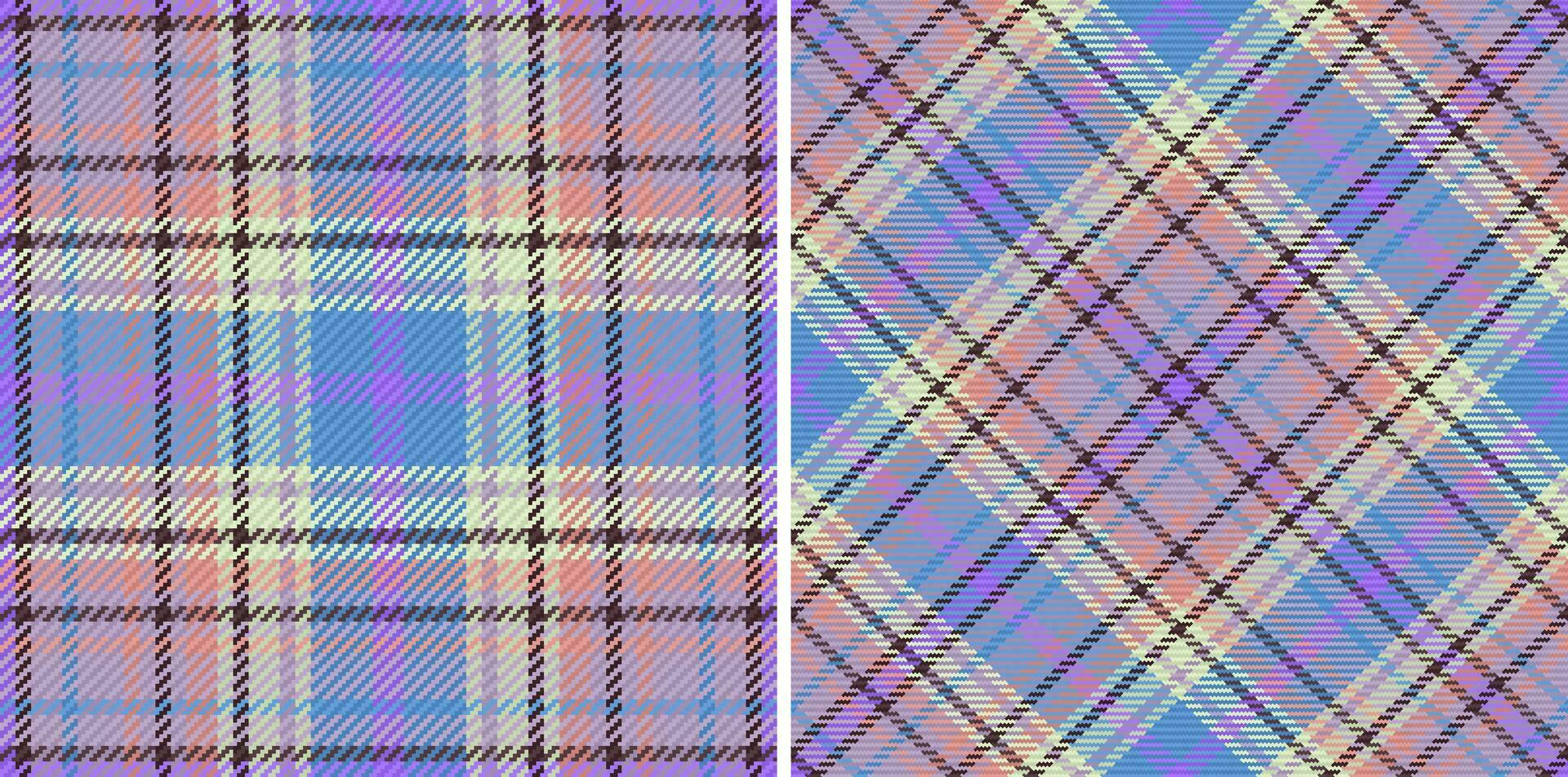 Textile texture fabric of plaid tartan seamless with a background check pattern vector. vector