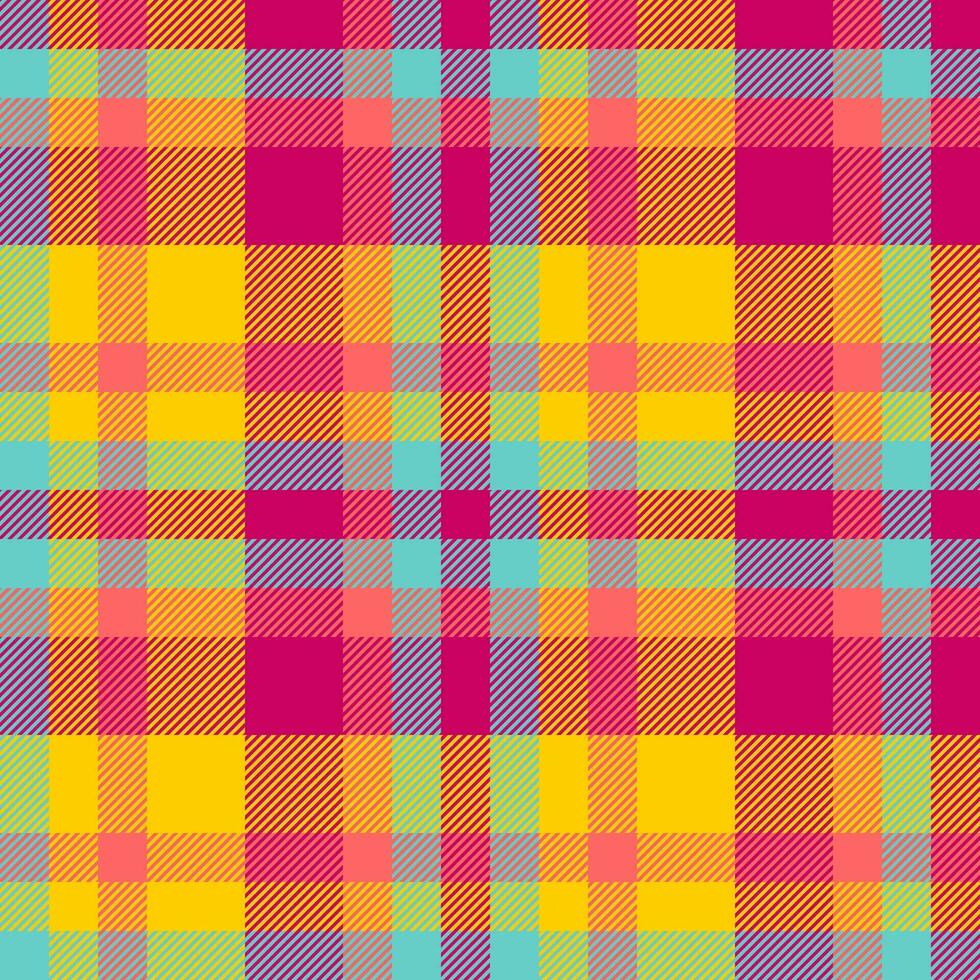 Check texture pattern of background tartan seamless with a vector plaid textile fabric.