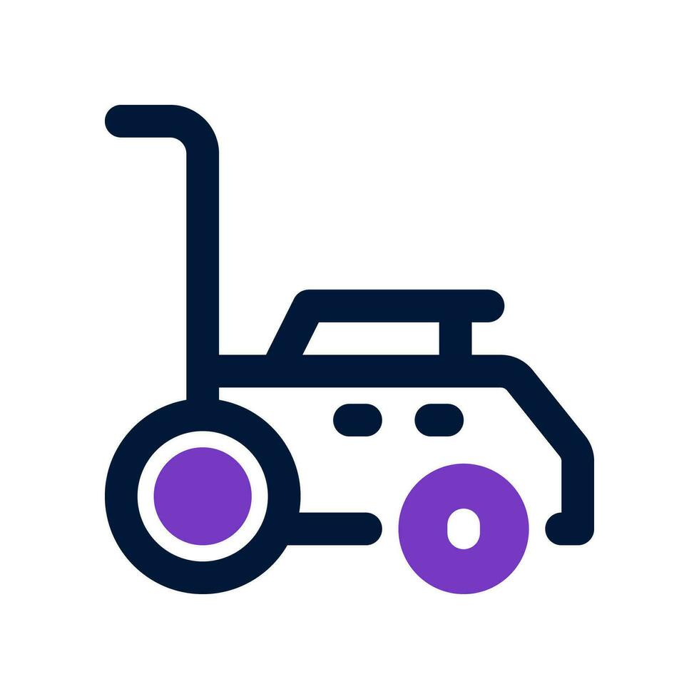 lawn mower dual tone icon. vector icon for your website, mobile, presentation, and logo design.