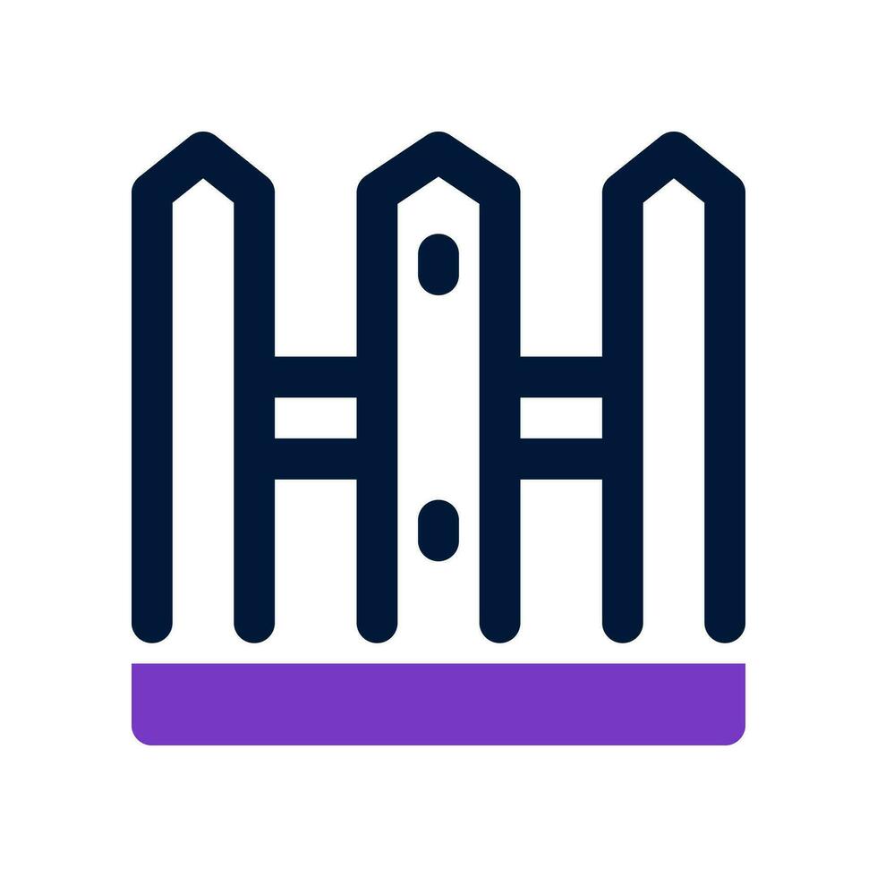 fence dual tone icon. vector icon for your website, mobile, presentation, and logo design.