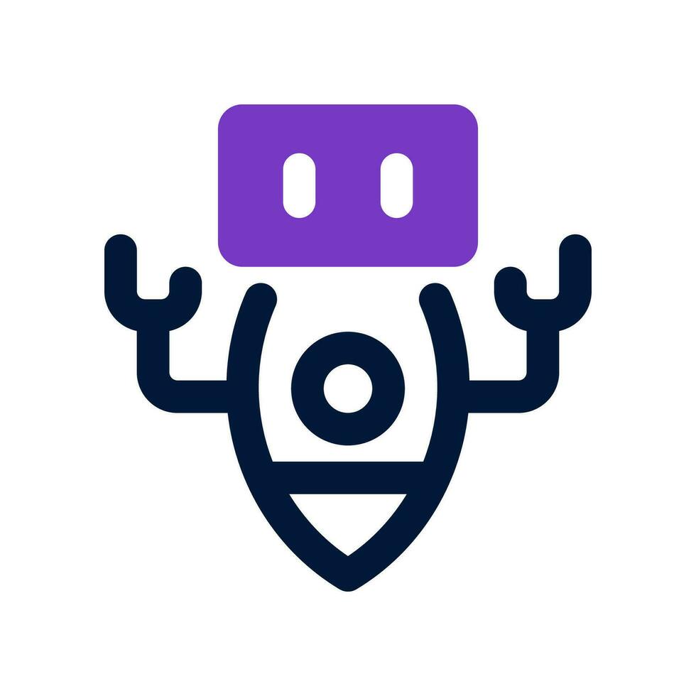 robot dual tone icon. vector icon for your website, mobile, presentation, and logo design.