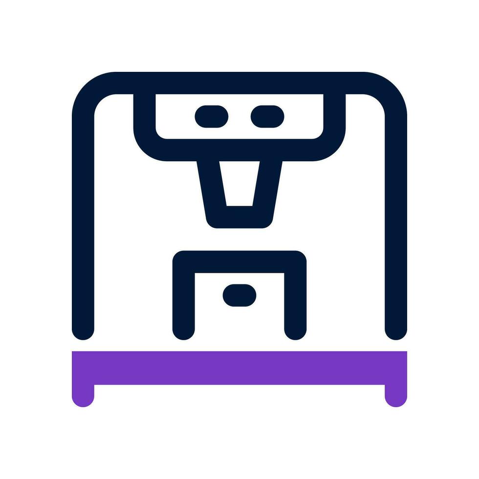 3d printer dual tone icon. vector icon for your website, mobile, presentation, and logo design.