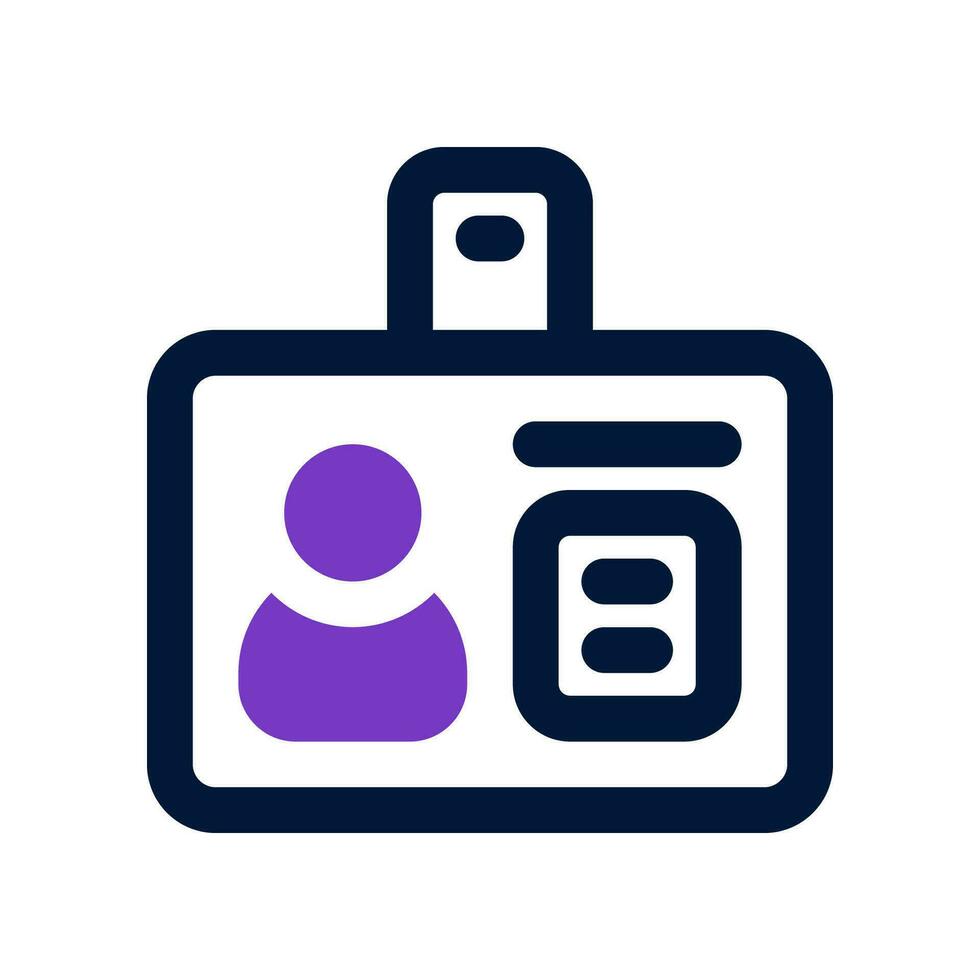 carné de identidad tarjeta doble tono icono. vector icono para tu sitio web, móvil, presentación, y logo diseño.