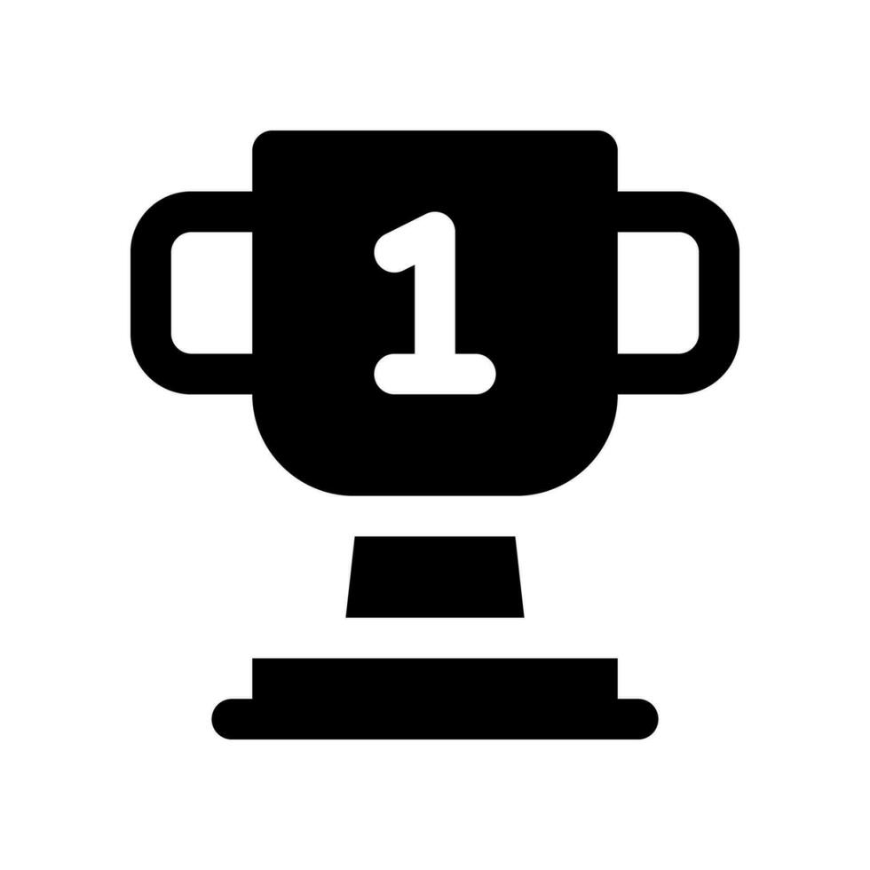 trofeo sólido icono. vector icono para tu sitio web, móvil, presentación, y logo diseño.