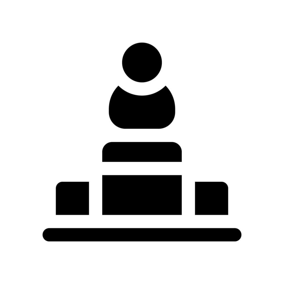 podium solid icon. vector icon for your website, mobile, presentation, and logo design.