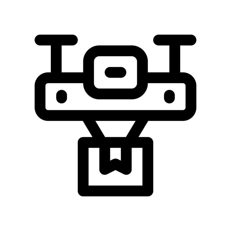 drone delivery line icon. vector icon for your website, mobile, presentation, and logo design.