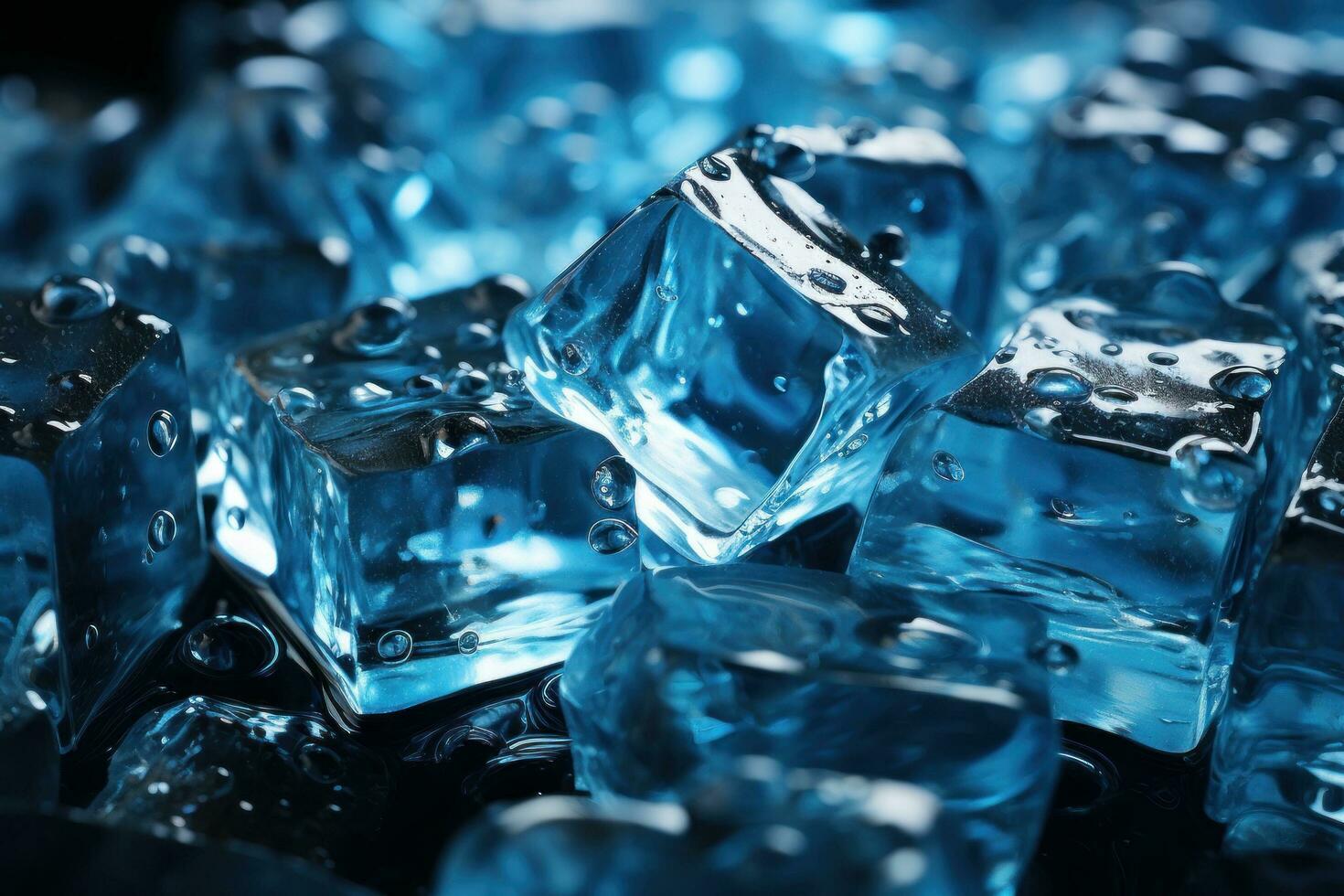 Ice cubes still life photo