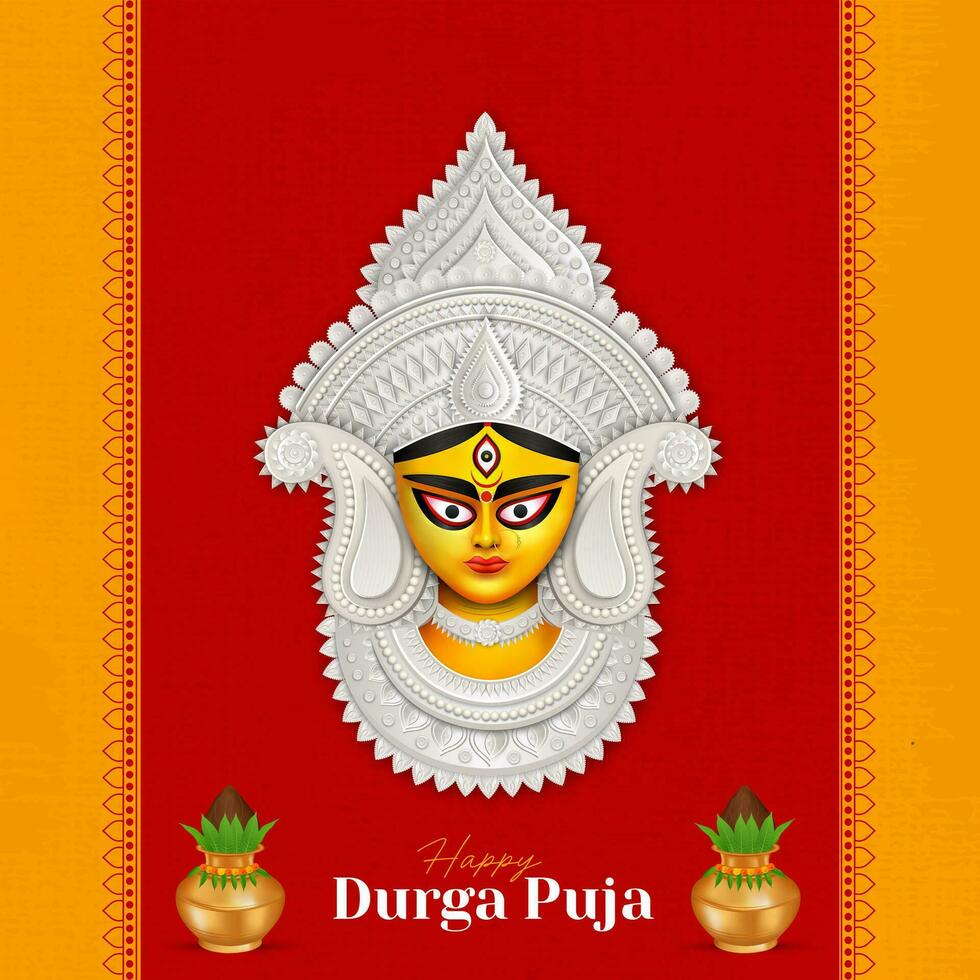 Durga puja rebaja bandera para festival oferta, descuento, ventas etiquetas creativo diseño vector