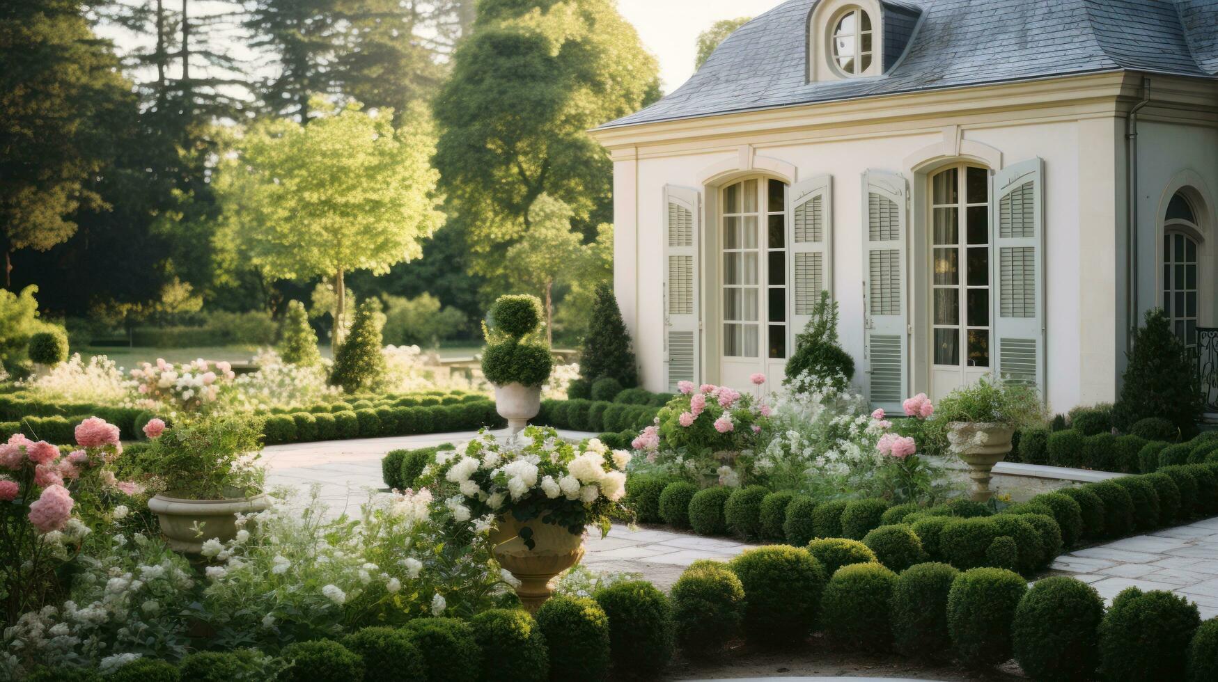 Classic french garden design photo