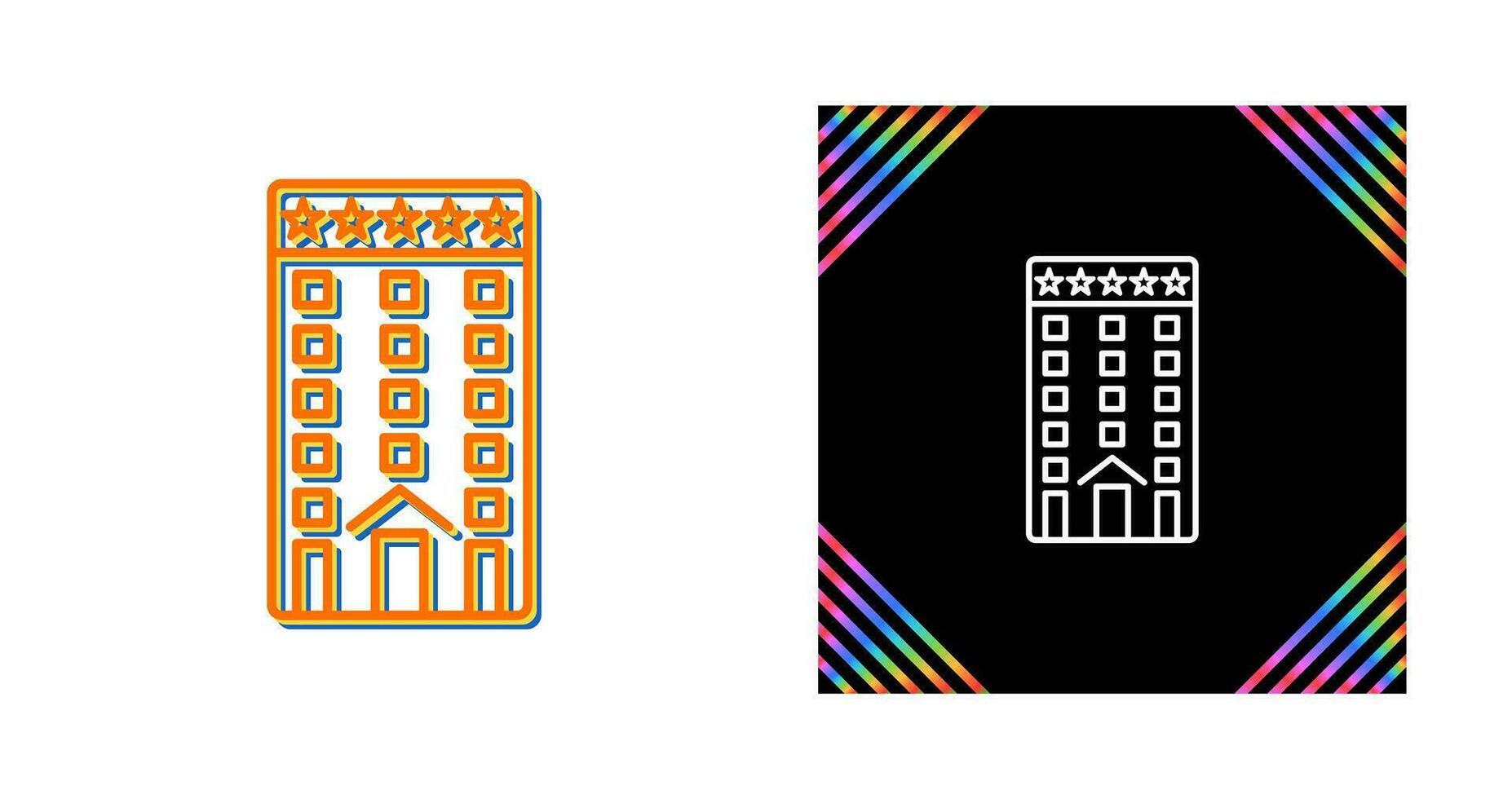 Five Star Building Vector Icon