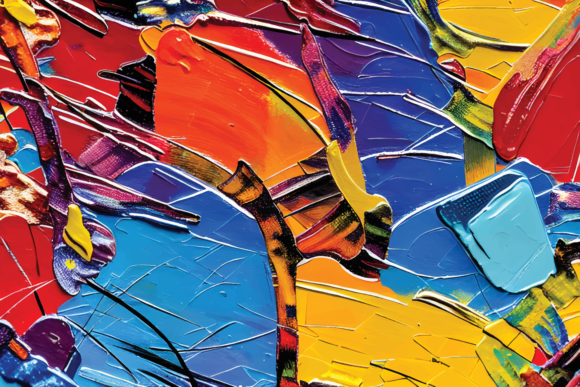 Colorful Abstract Pattern on Plain Background. Oil painting. 28564298