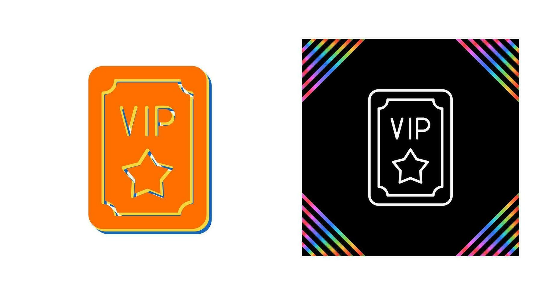 icono de vector de pase vip