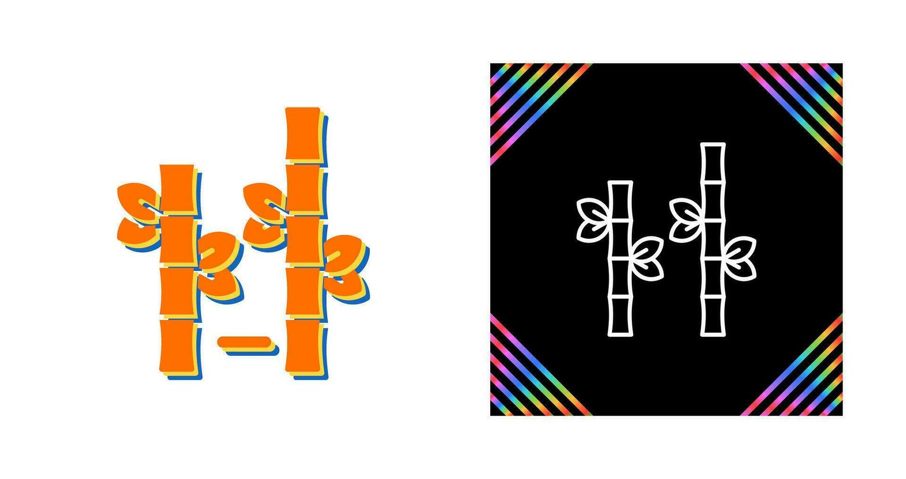 icono de vector de bambú