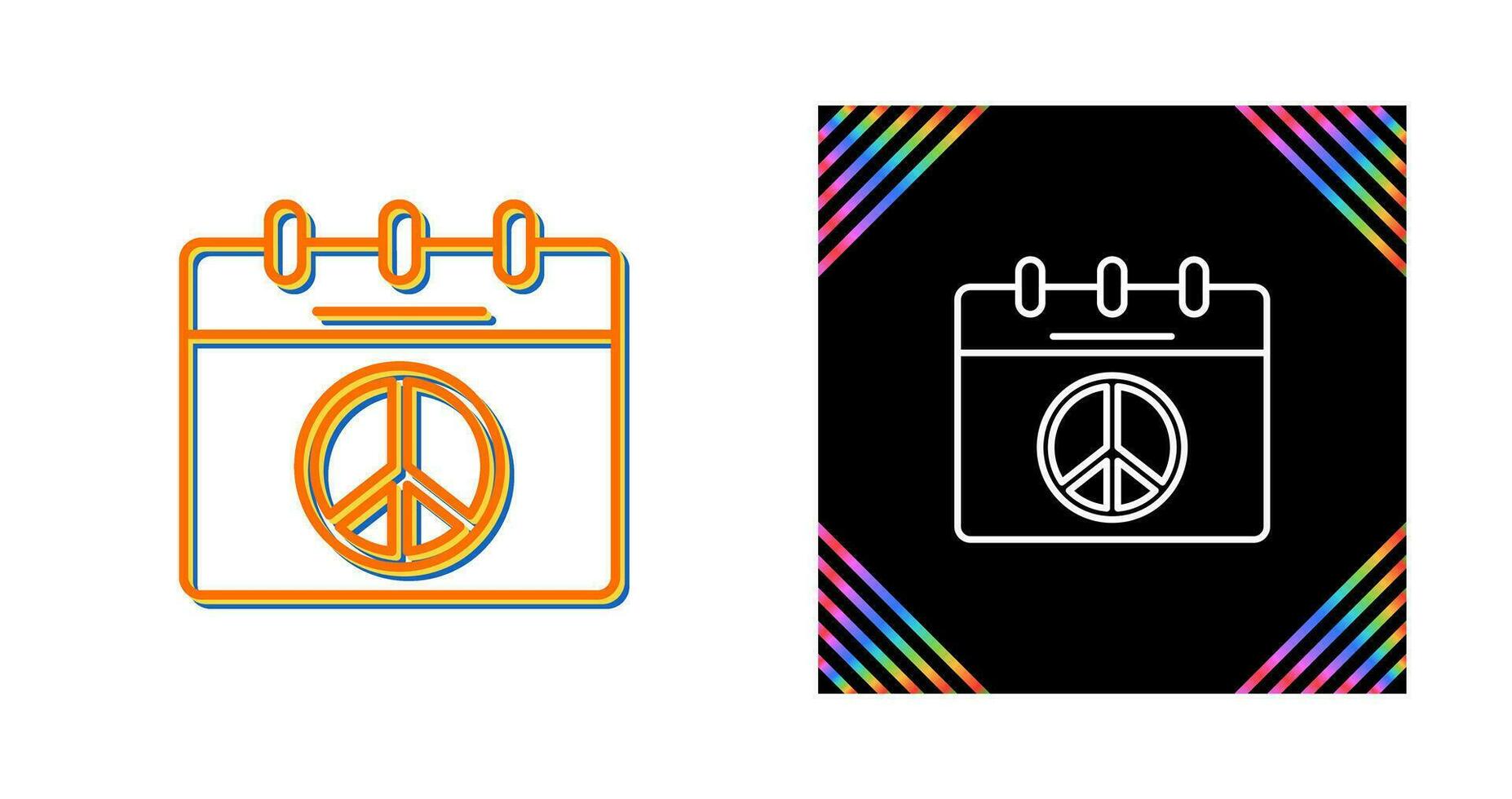 Peace Calendar Vector Icon