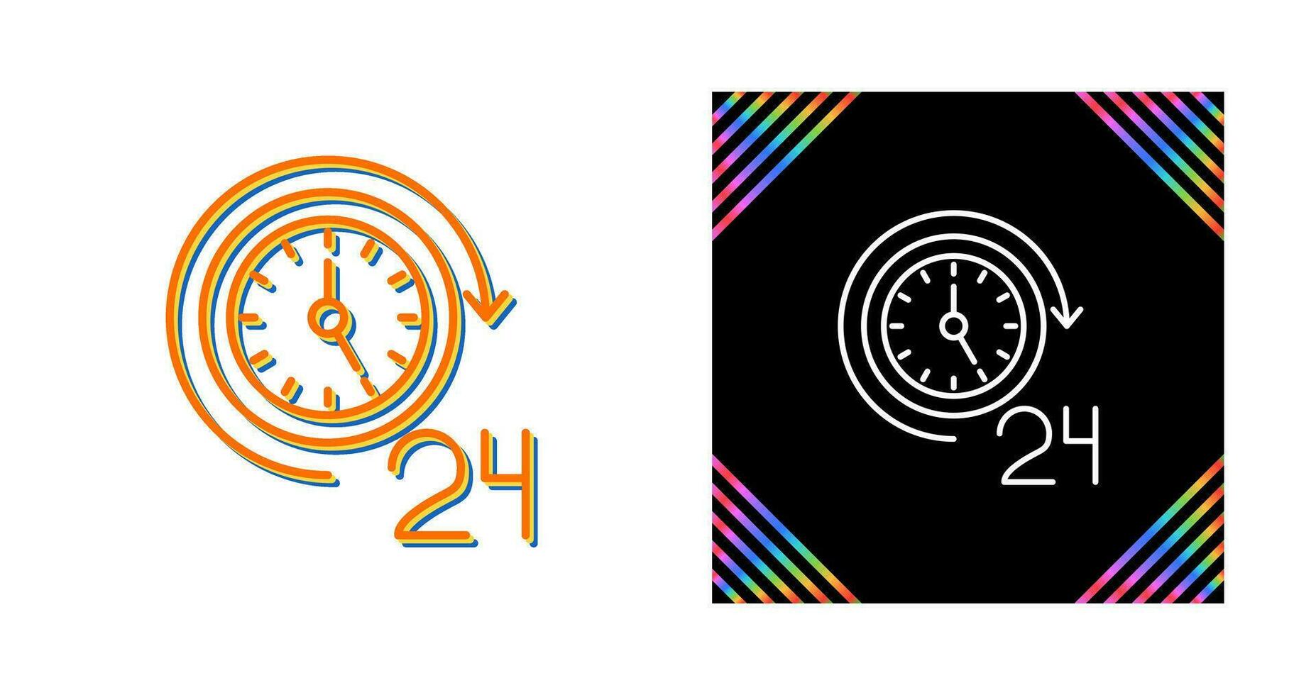 24 Hours Vector Icon